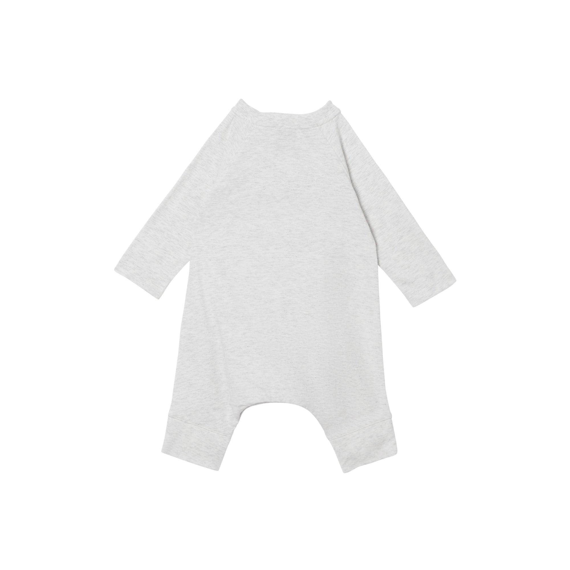 Coffret cadeau trois pièces en coton à logo pour bébé - White Melange