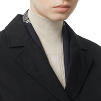 Blouse en gabardine de coton avec boutons pression - Black