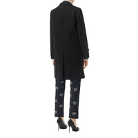 Blouse en gabardine de coton avec boutons pression - Black