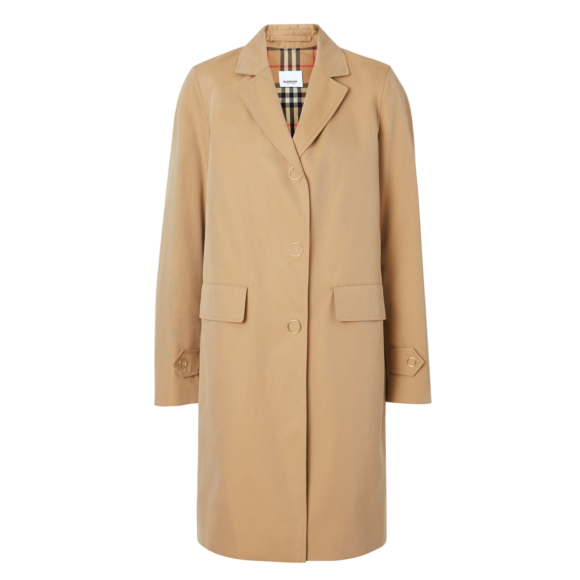 Blouse en gabardine de coton avec boutons pression - Honey