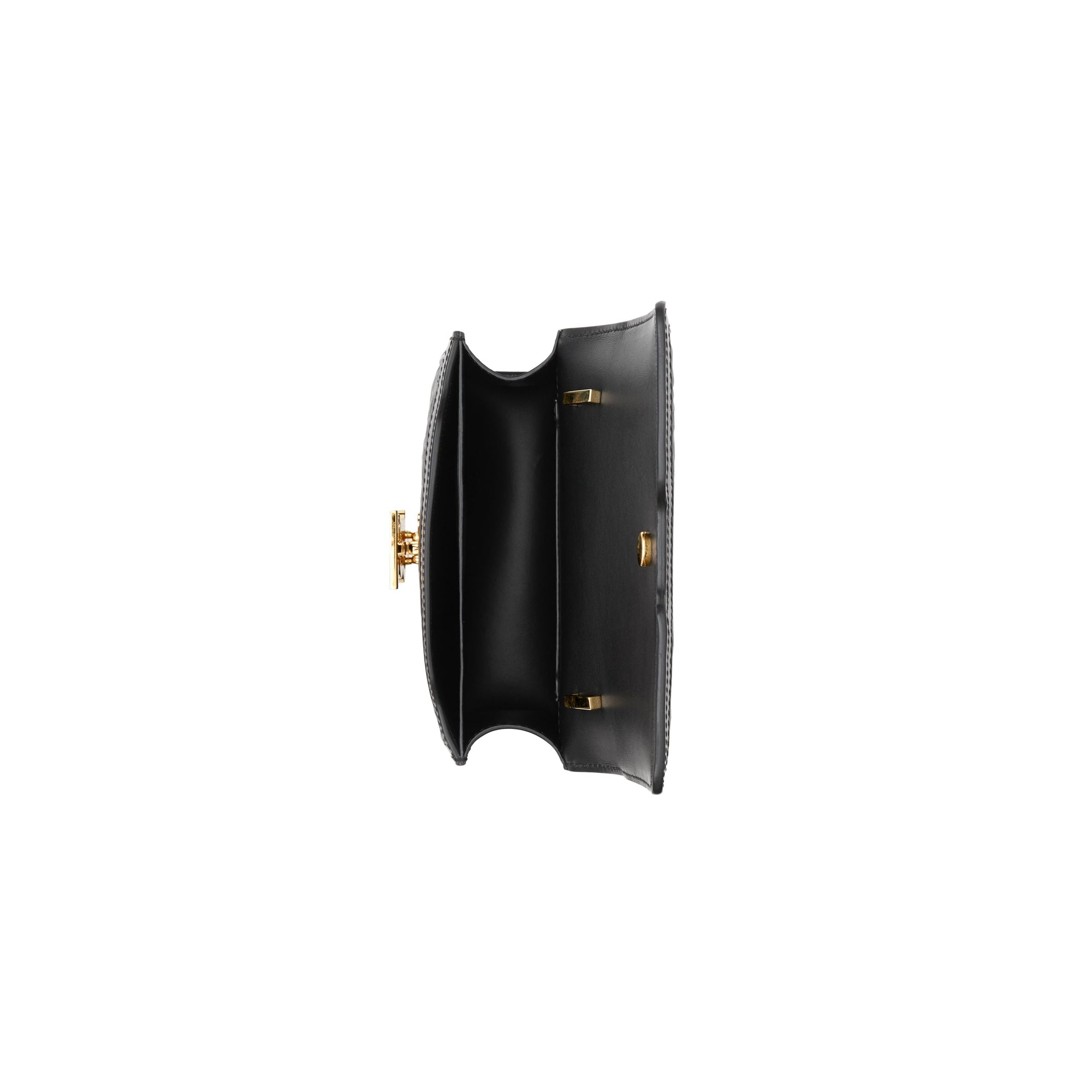 Mini sac TB en cuir d'agneau Monogram matelassé - Black