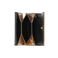 Porte-cartes en cuir à imprimé daim avec sangle amovible - Malt Brown
