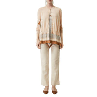 Cardigan en laine avec foulard Monogram - Pale Fawn