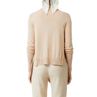 Cardigan en laine avec foulard Monogram - Pale Fawn