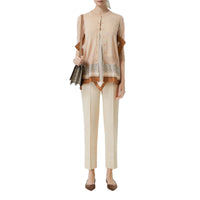 Cardigan en laine avec foulard Monogram - Pale Fawn