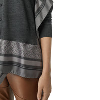 Cardigan en laine avec foulard Monogram - Grey Melange