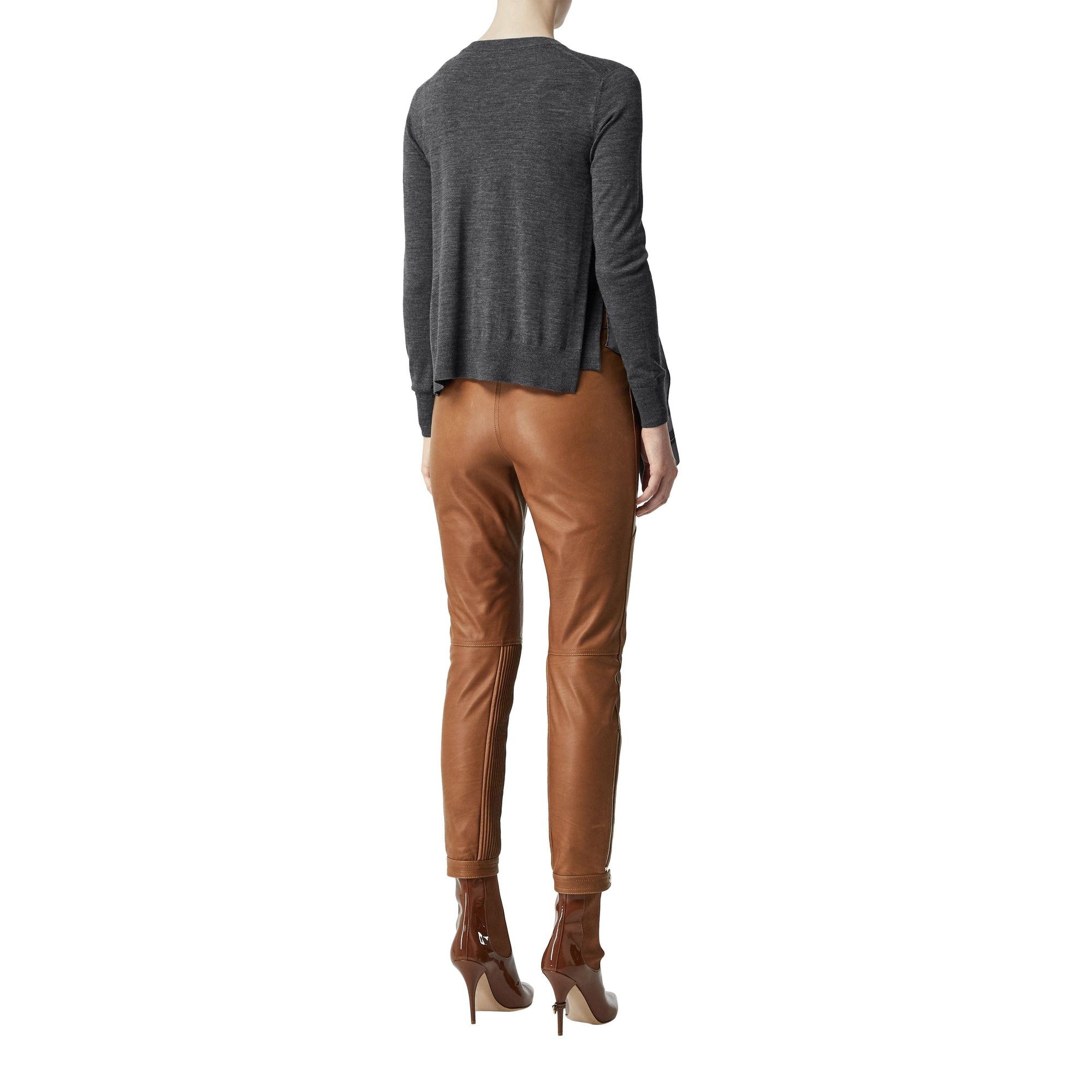 Cardigan en laine avec foulard Monogram - Grey Melange