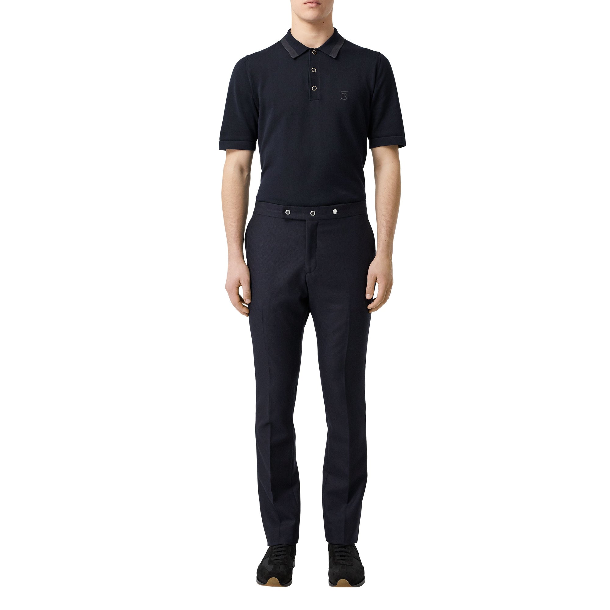 Polo en coton Monogram - Navy