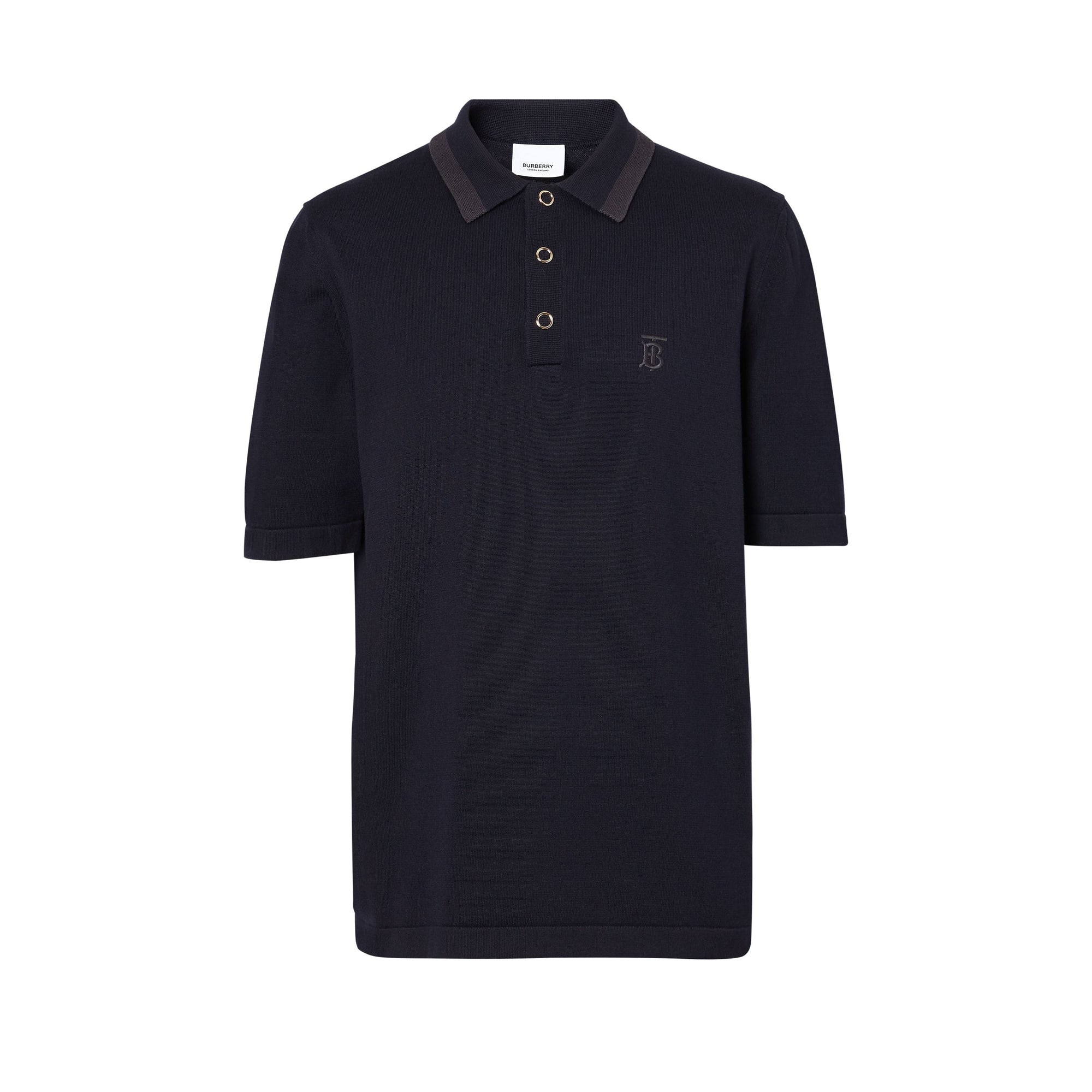 Polo en coton Monogram - Navy