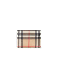 Porte-cartes en toile écologique Vintage check - Black