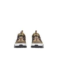 Sneakers Union en mesh et cuir velours - Khaki & Brown