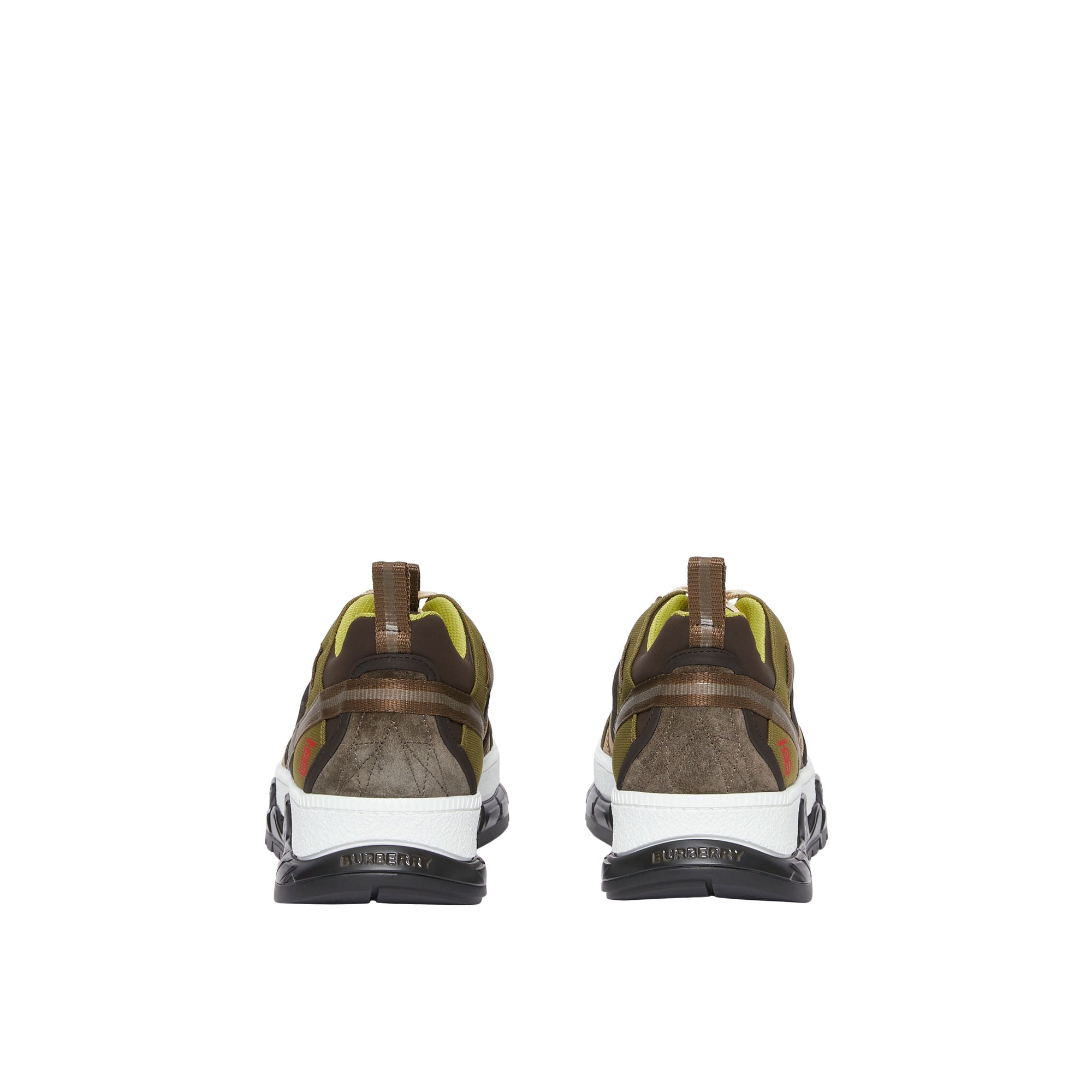 Sneakers Union en mesh et cuir velours - Khaki & Brown