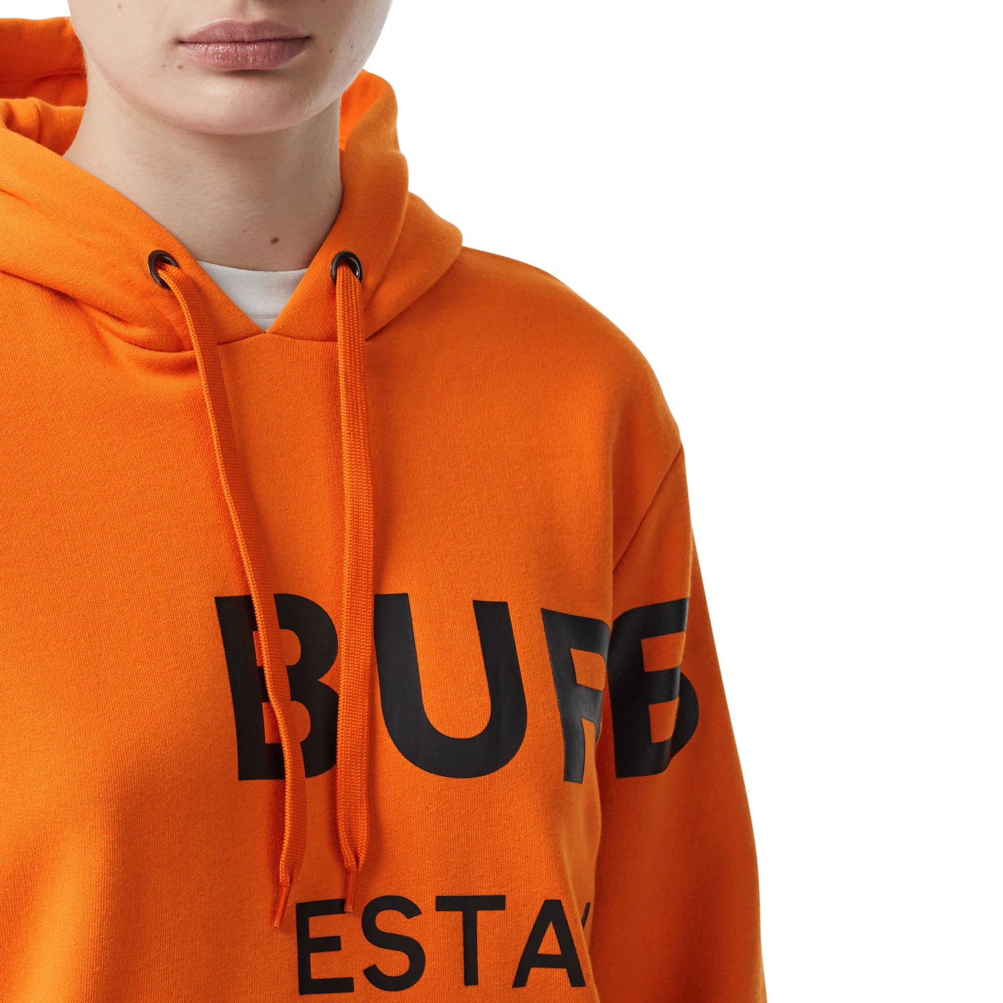 Sweat-shirt à capuche oversize en coton Horseferry - Bright Orange
