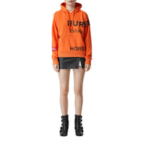 Sweat-shirt à capuche oversize en coton Horseferry - Bright Orange