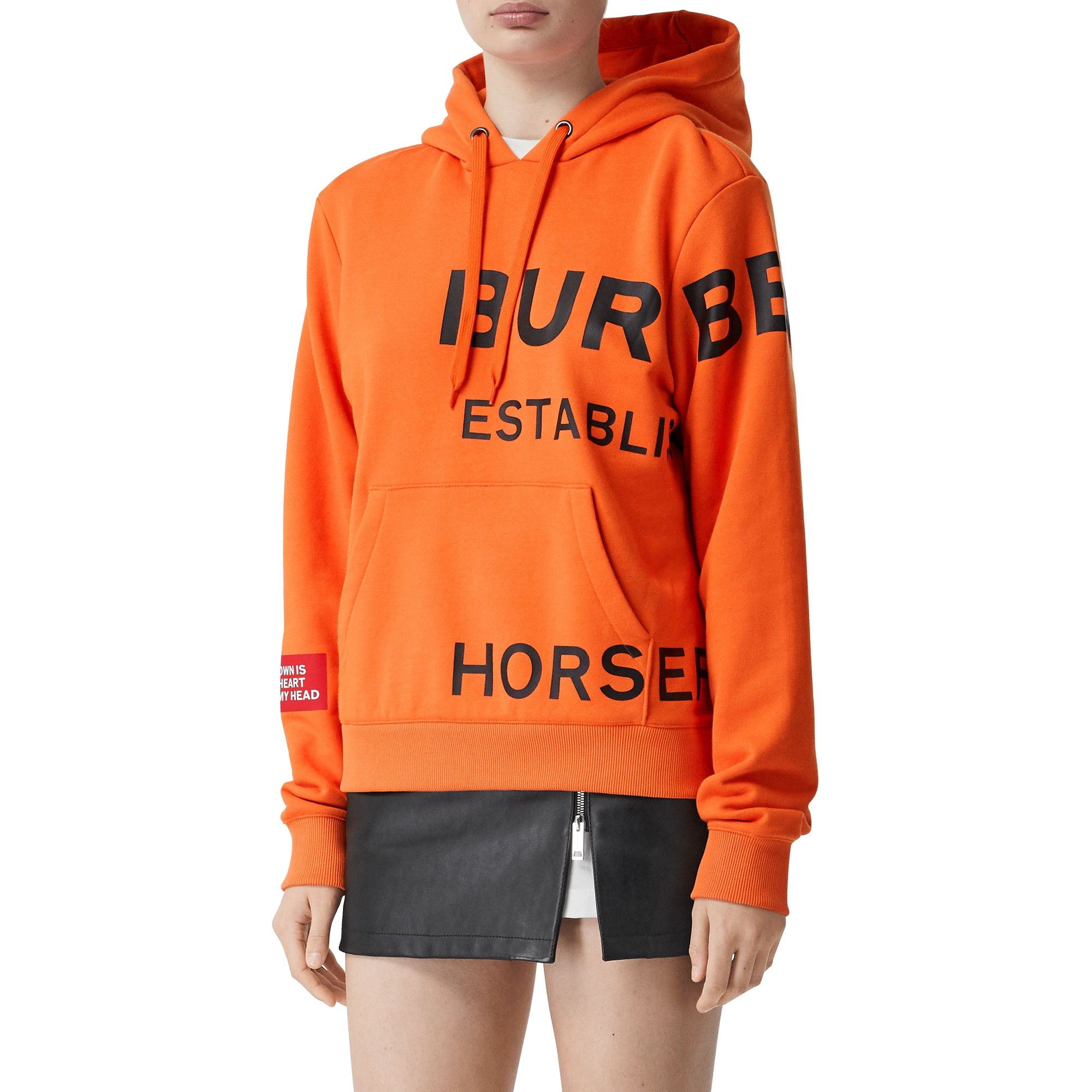 Sweat-shirt à capuche oversize en coton Horseferry - Bright Orange