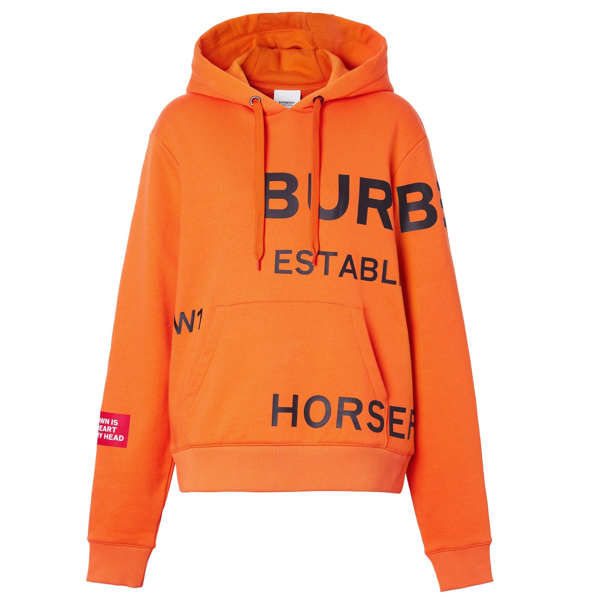 Sweat-shirt à capuche oversize en coton Horseferry - Bright Orange