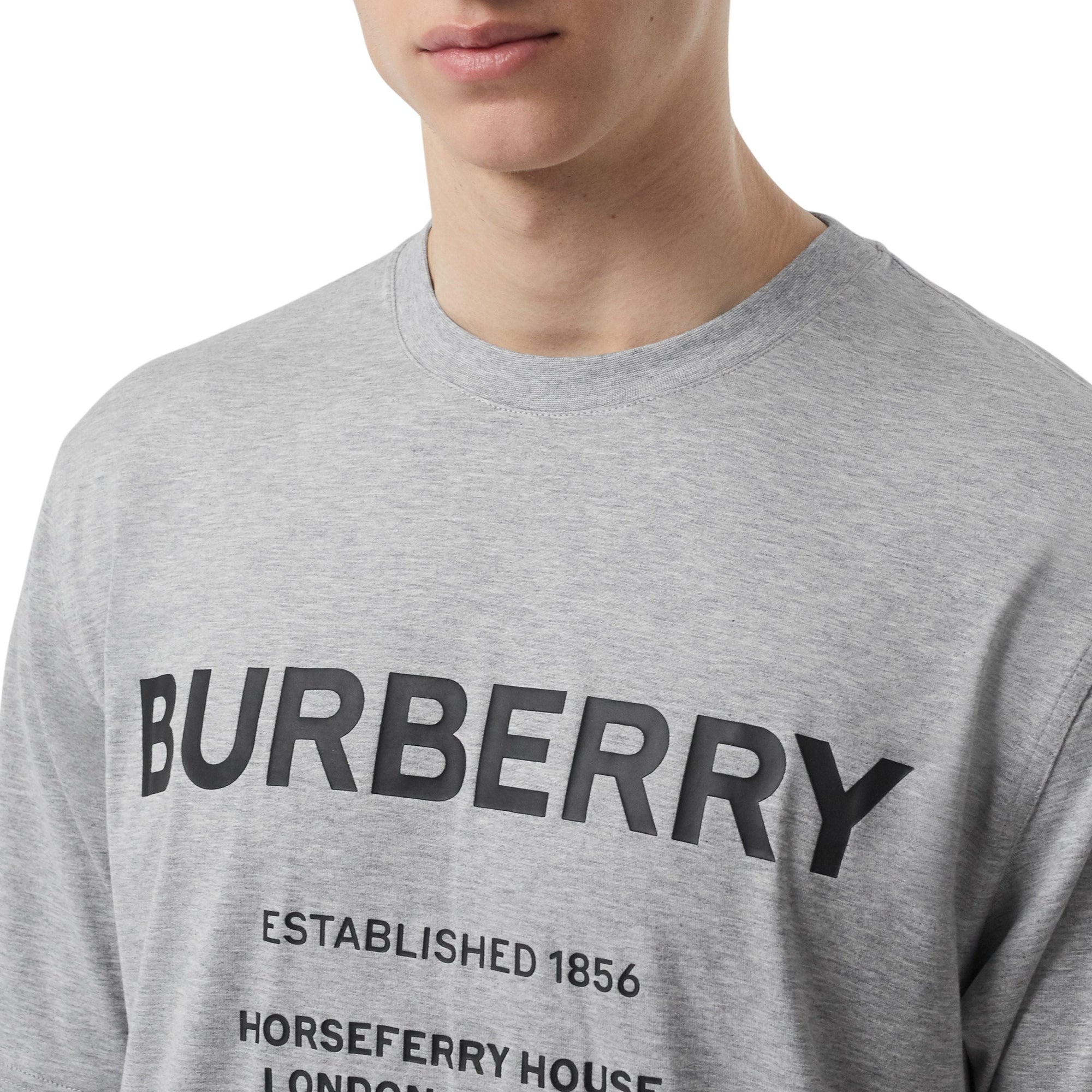 T-shirt en coton Horseferry - Pale Grey Melange