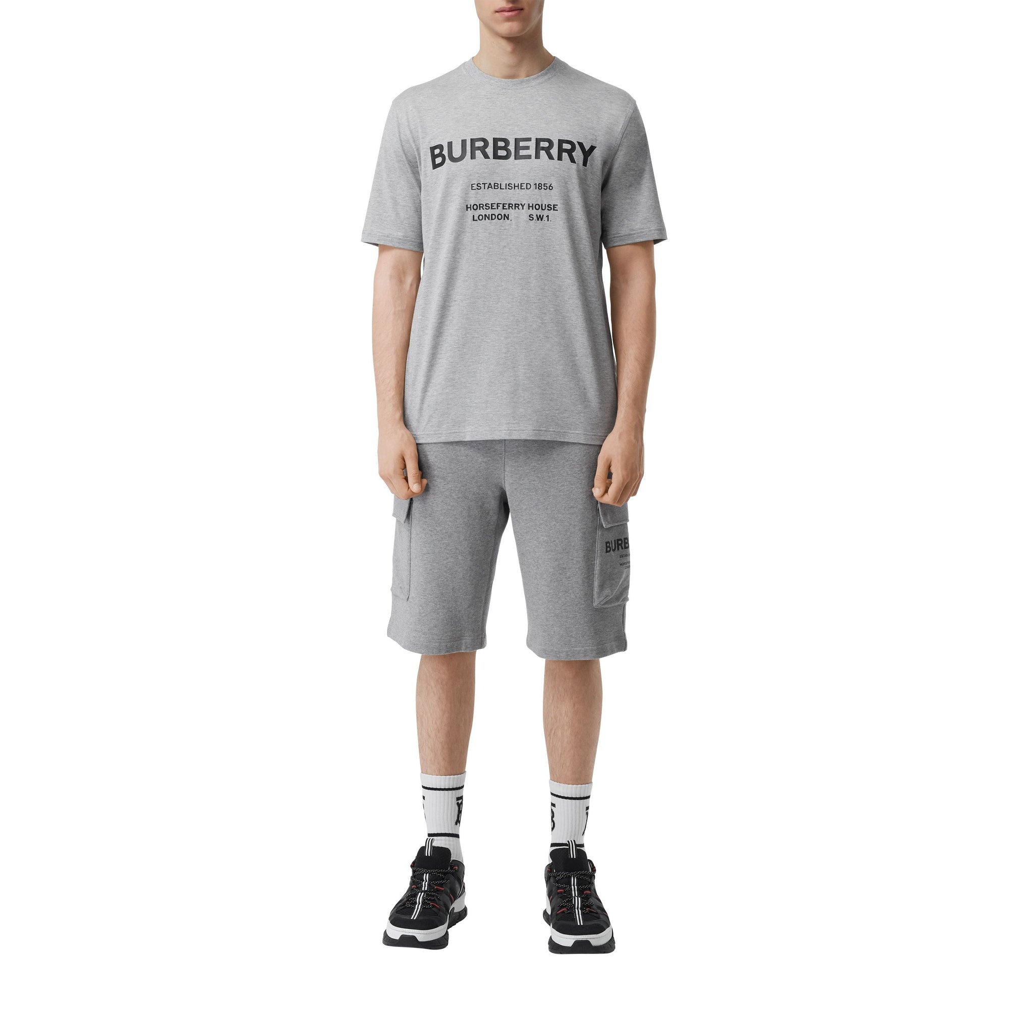 T-shirt en coton Horseferry - Pale Grey Melange