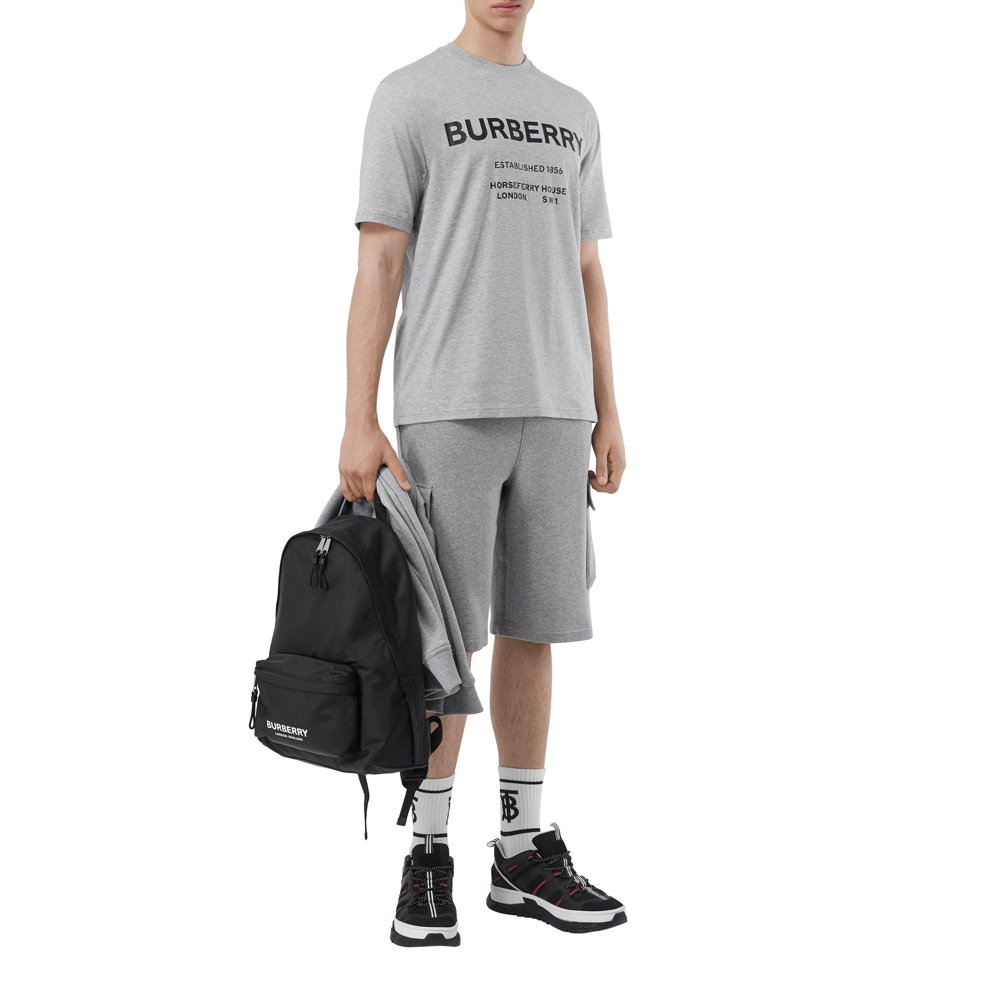T-shirt en coton Horseferry - Pale Grey Melange