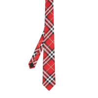 Cravate classique en soie Vintage check - Red