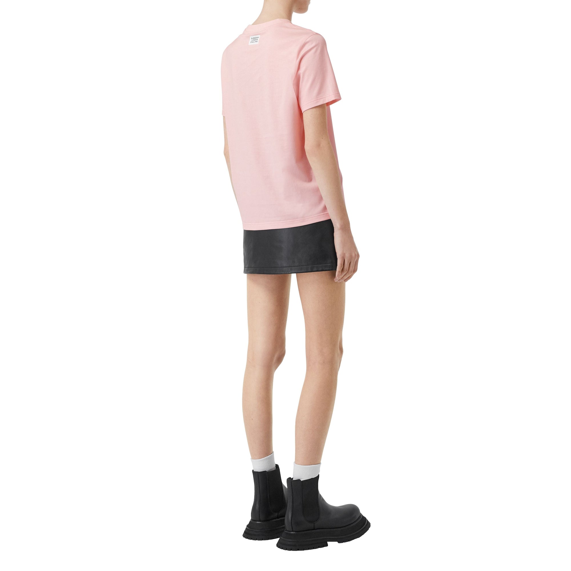 T-shirt en coton à imprimé montage - Alabaster Pink