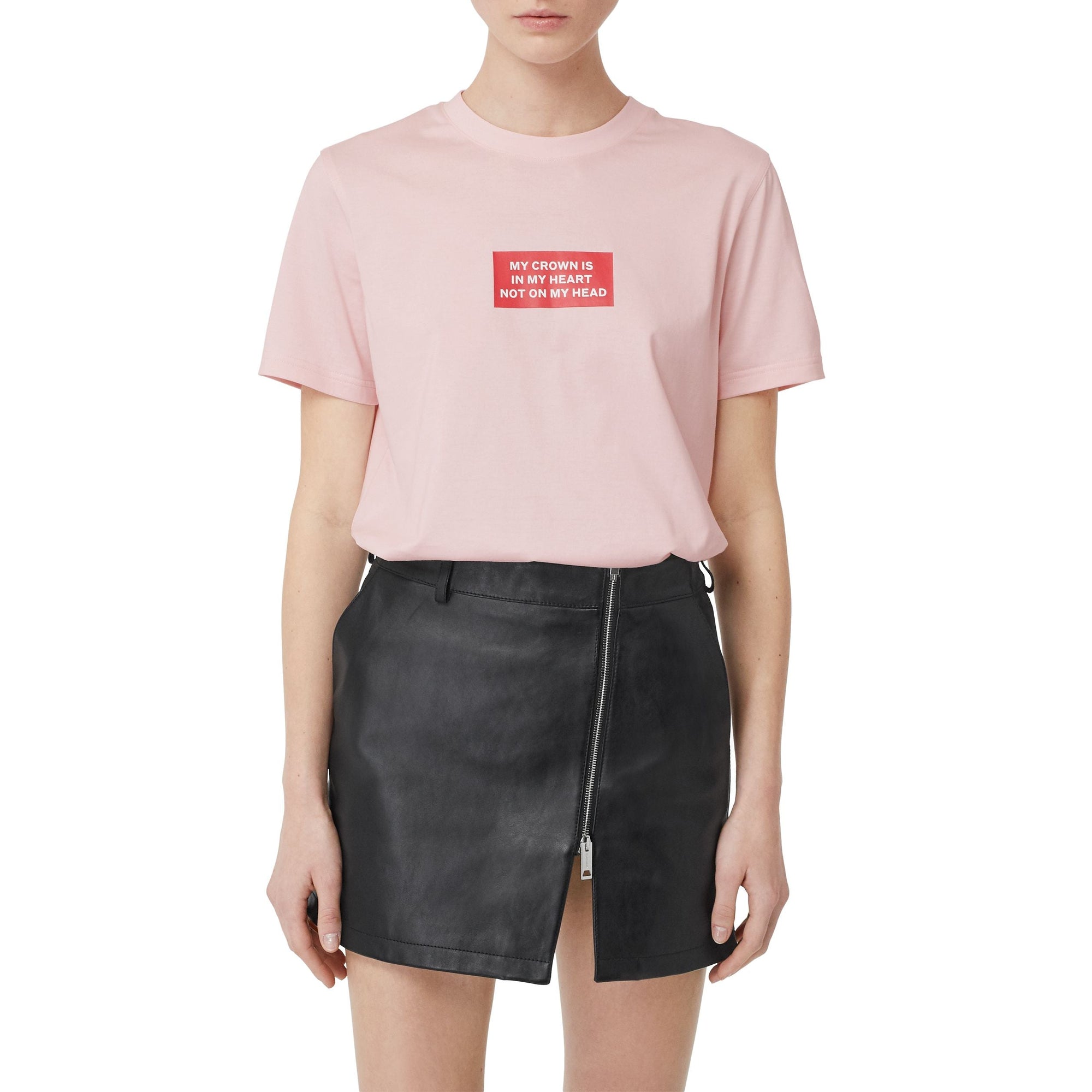 T-shirt en coton à imprimé montage - Alabaster Pink
