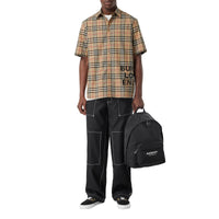 Chemise oversize à manches courtes en coton Vintage check - Archive Beige