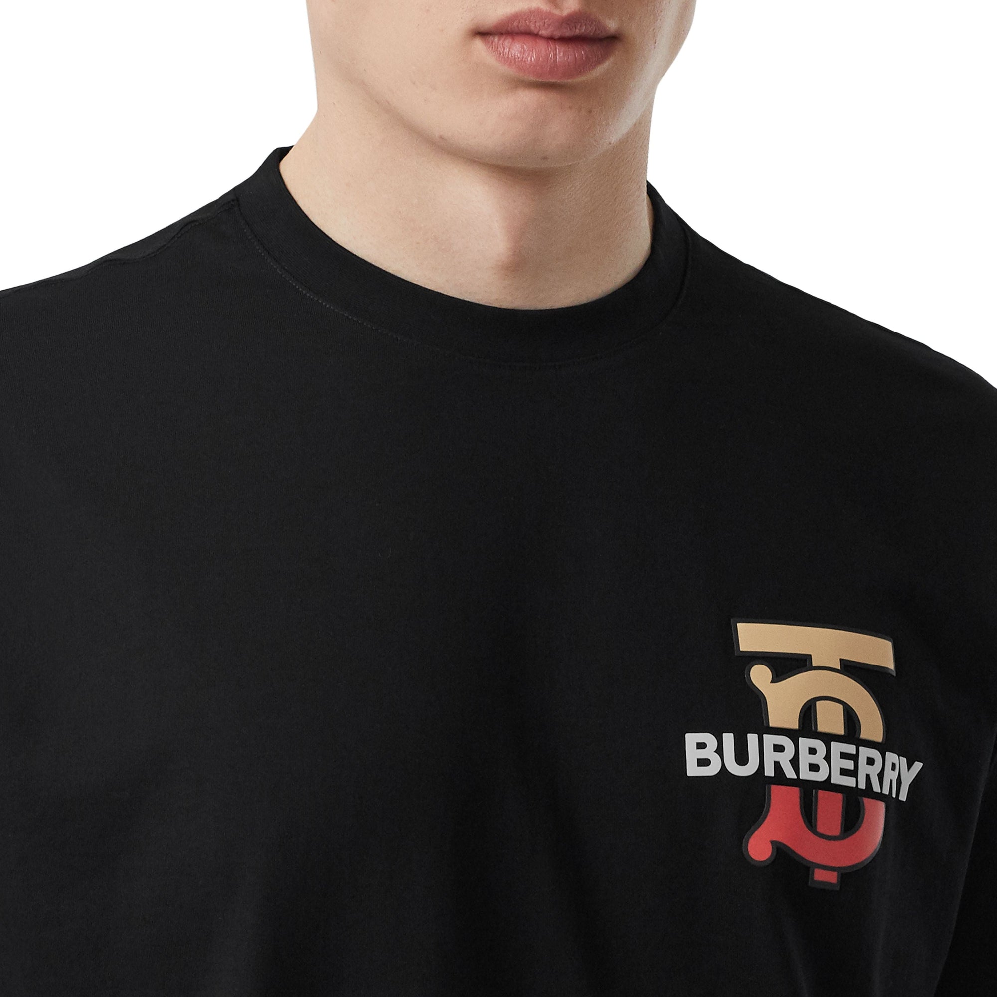 T-shirt oversize en coton Monogram - Black