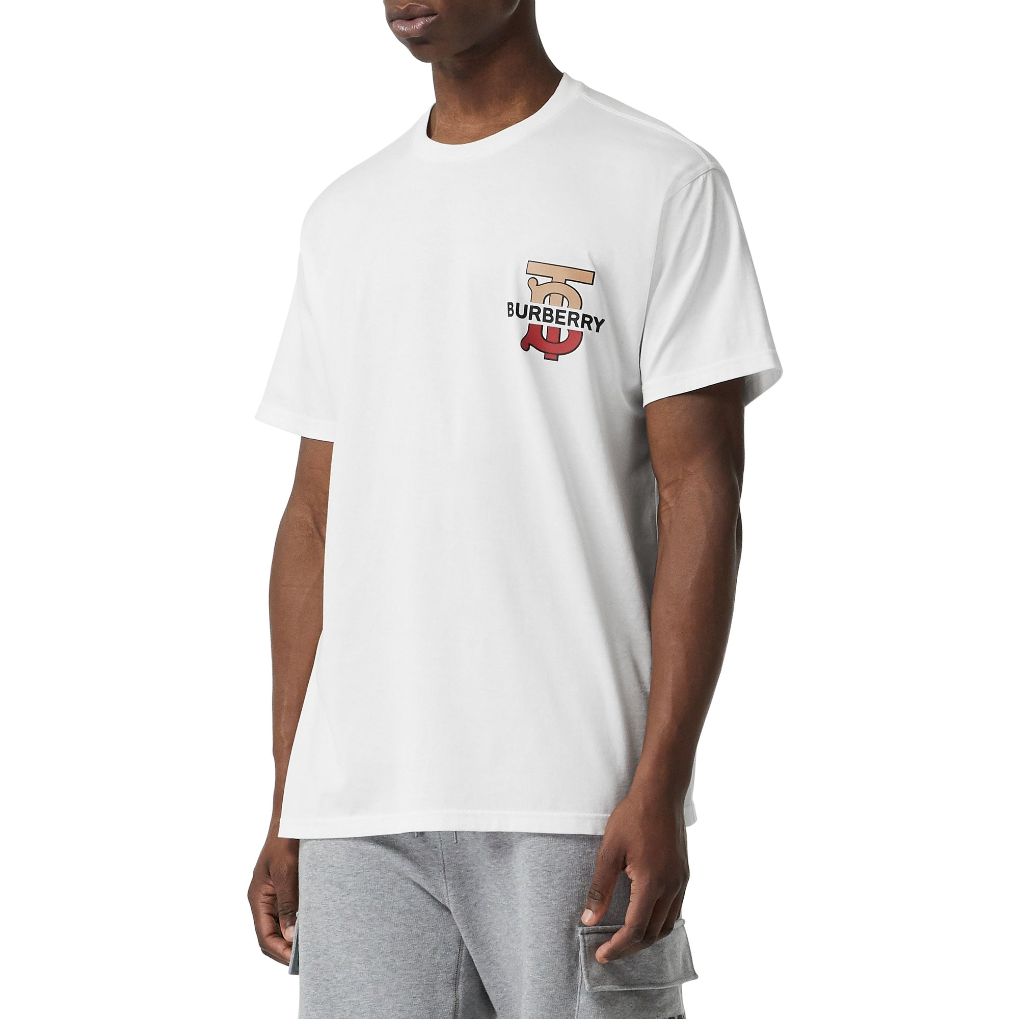 T-shirt oversize en coton Monogram - White