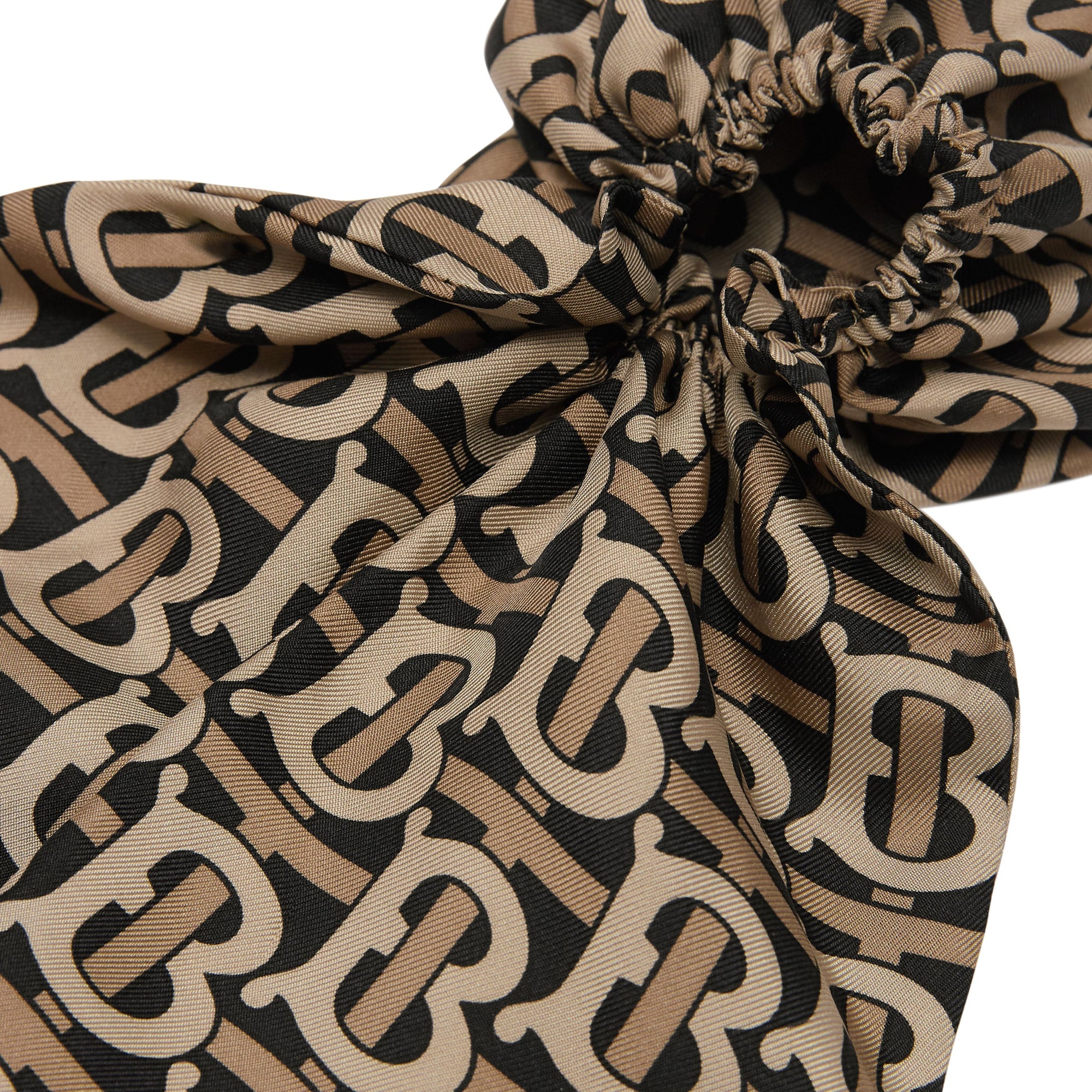 Foulard pour cheveux en soie Monogram - Black