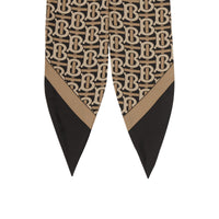 Foulard pour cheveux en soie Monogram - Black