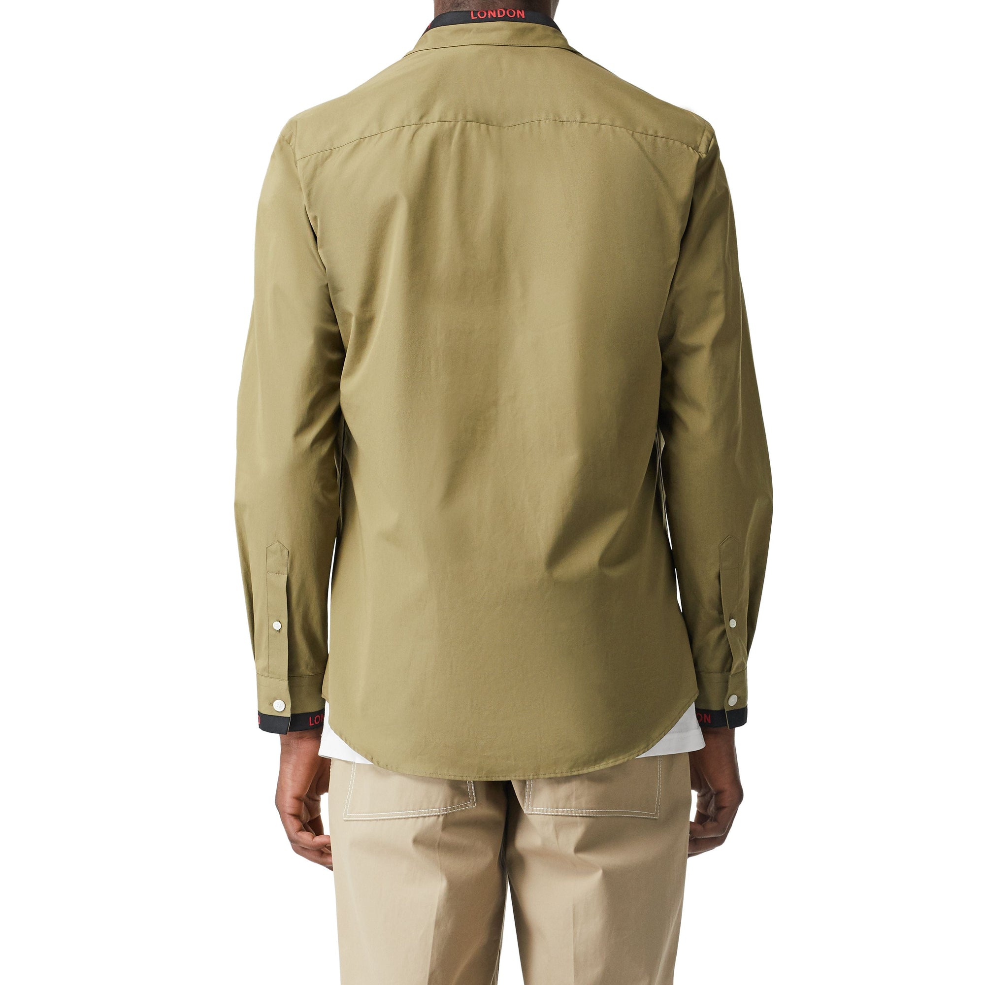Chemise en popeline de coton à logo - Utility Green