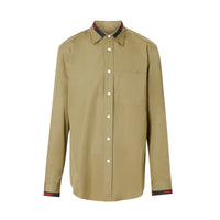 Chemise en popeline de coton à logo - Utility Green