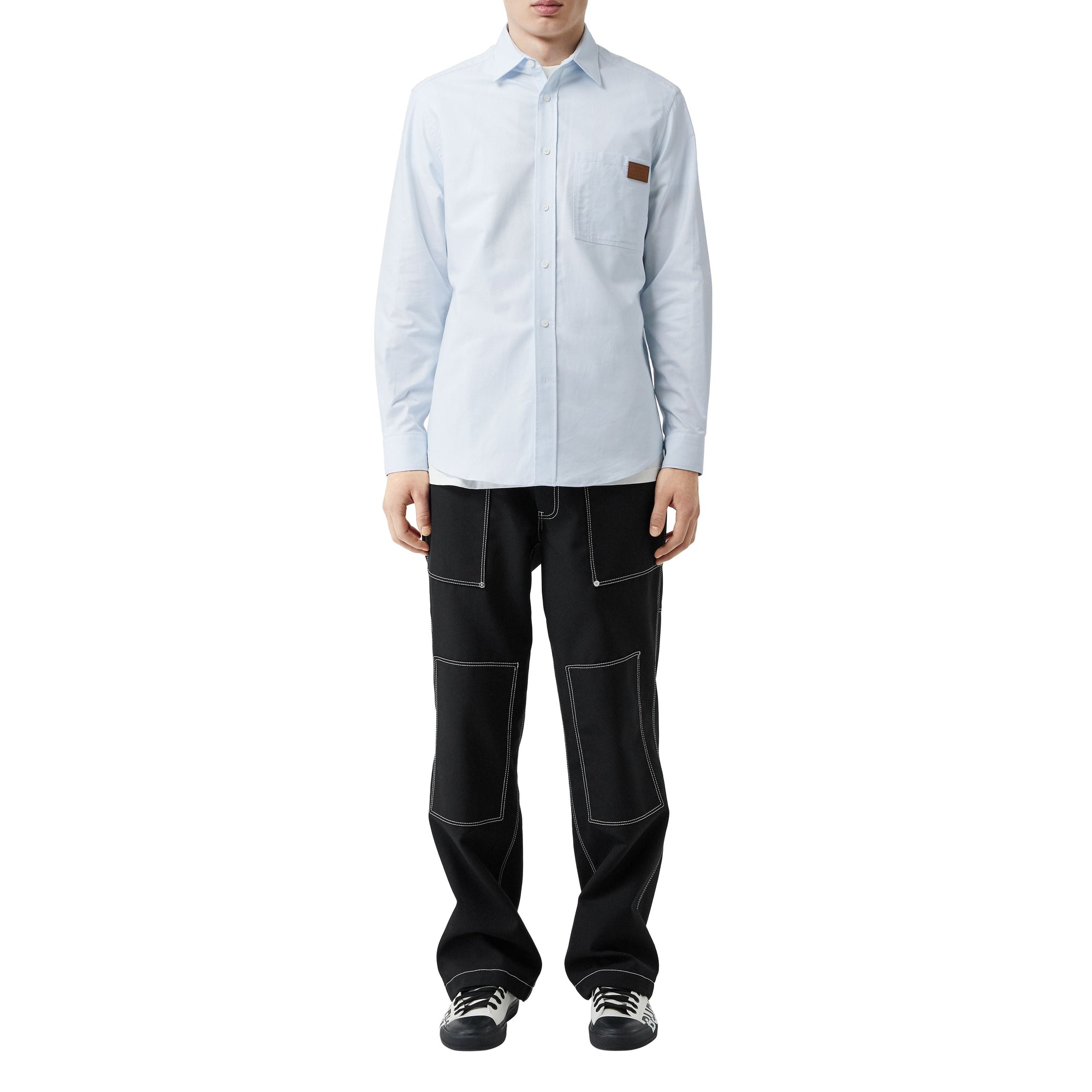 Chemise Oxford en coton à logo - Sky Blue