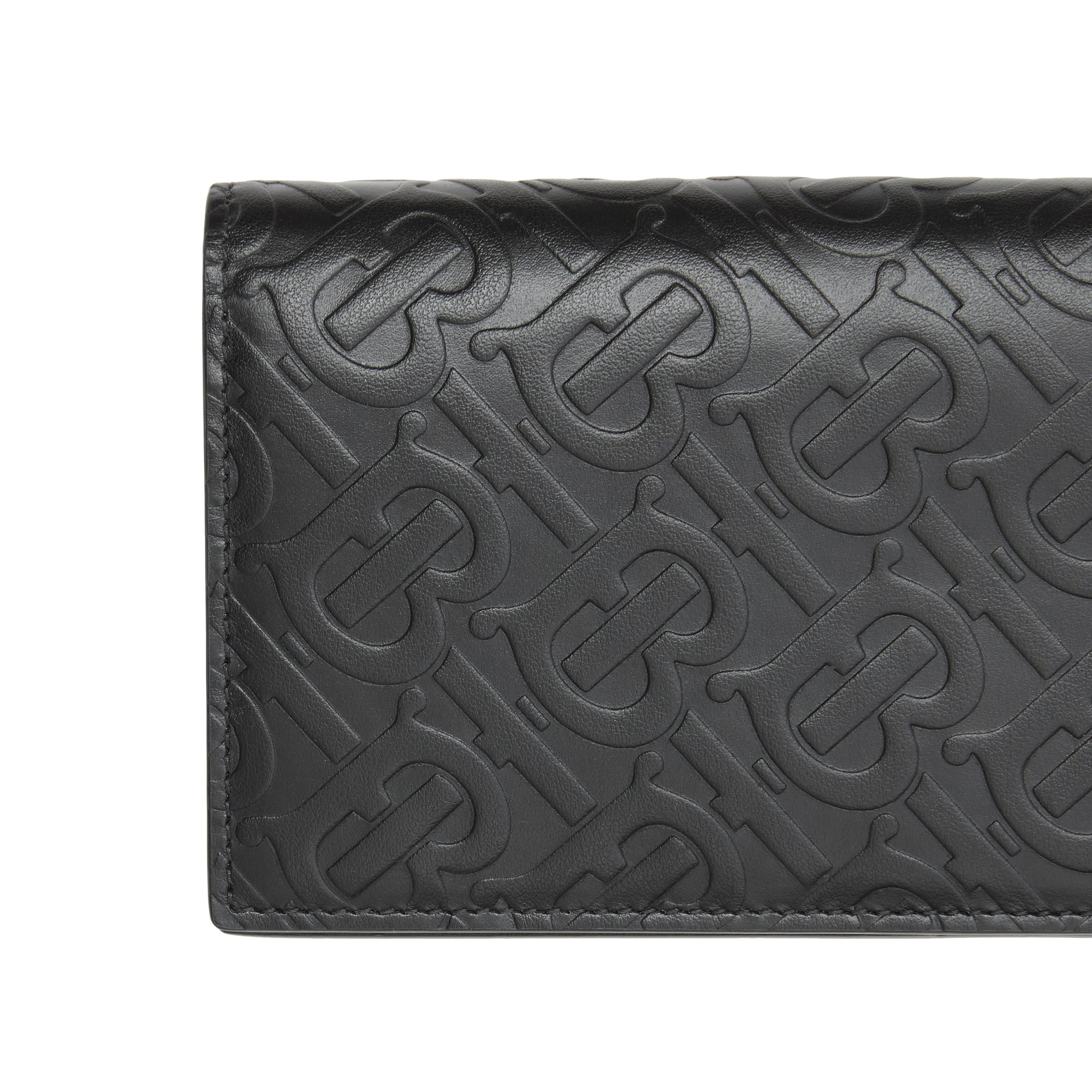 Portefeuille continental en cuir Monogram - Black