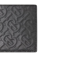 Portefeuille à rabat Monogram en cuir - Black