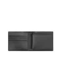 Portefeuille à rabat Monogram en cuir - Black