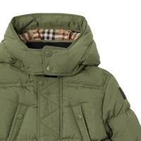 Doudoune rembourrée en duvet avec capuche amovible - Poplar Green