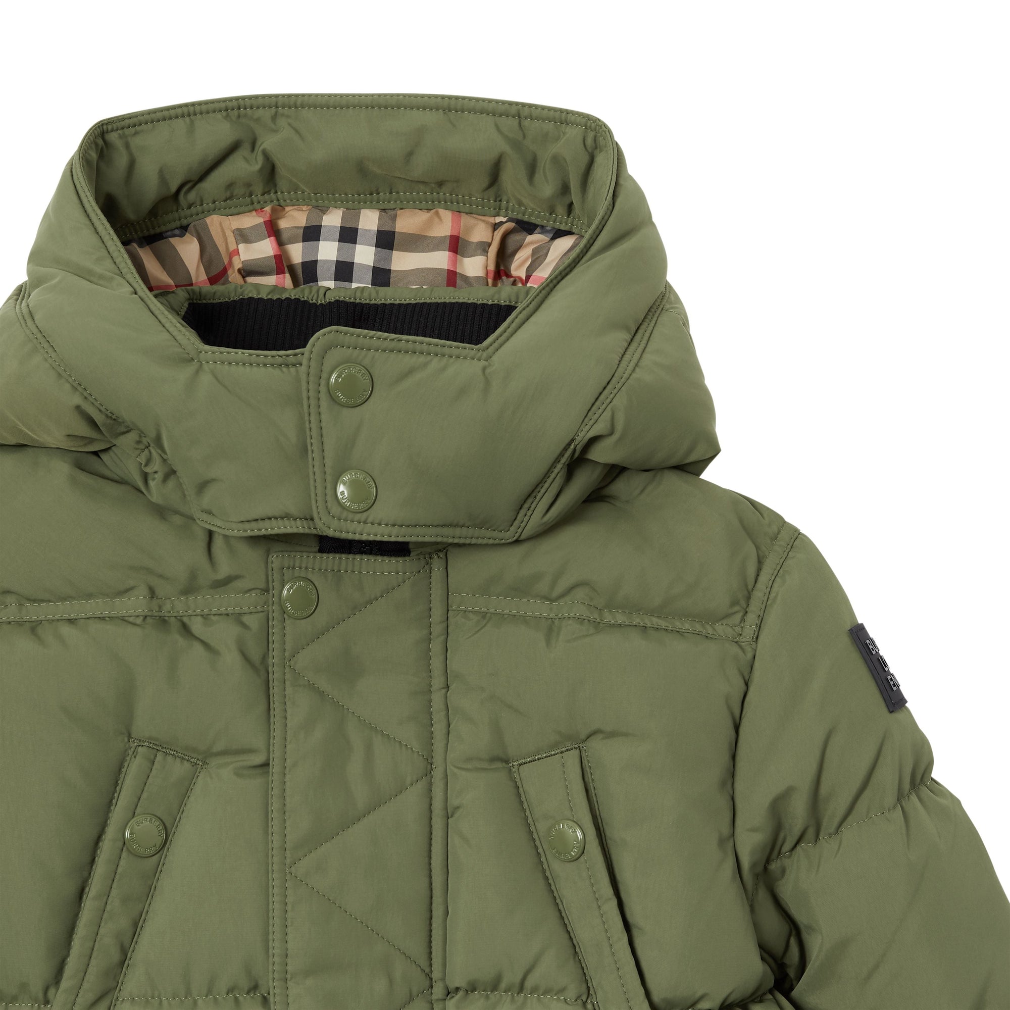 Doudoune rembourrée en duvet avec capuche amovible - Poplar Green