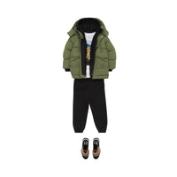 Doudoune rembourrée en duvet avec capuche amovible - Poplar Green