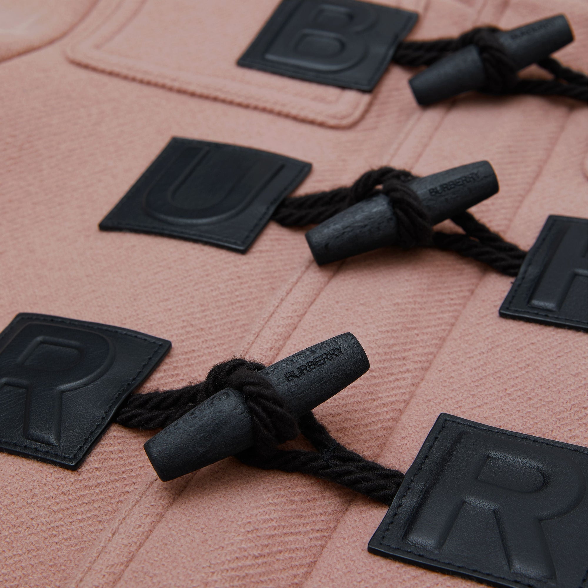 Duffle-coat en laine et cachemire mélangés avec logo - Lavender Pink