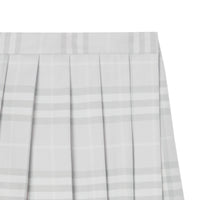 Jupe portefeuille plissée en laine Vintage check - Pale Grey