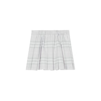 Jupe portefeuille plissée en laine Vintage check - Pale Grey