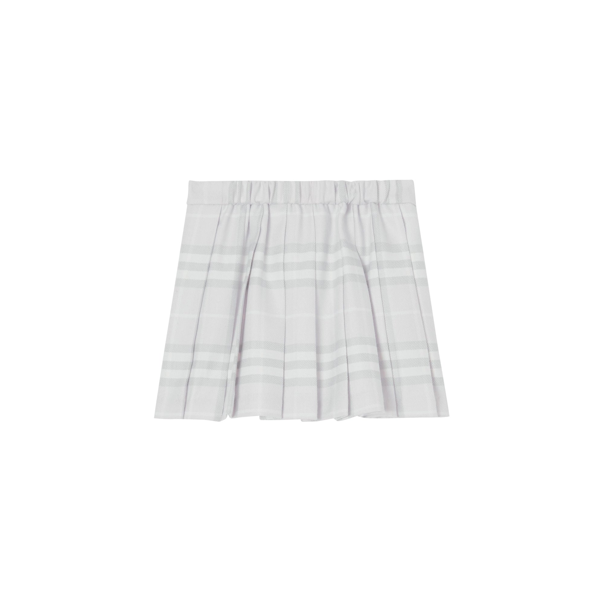 Jupe portefeuille plissée en laine Vintage check - Pale Grey
