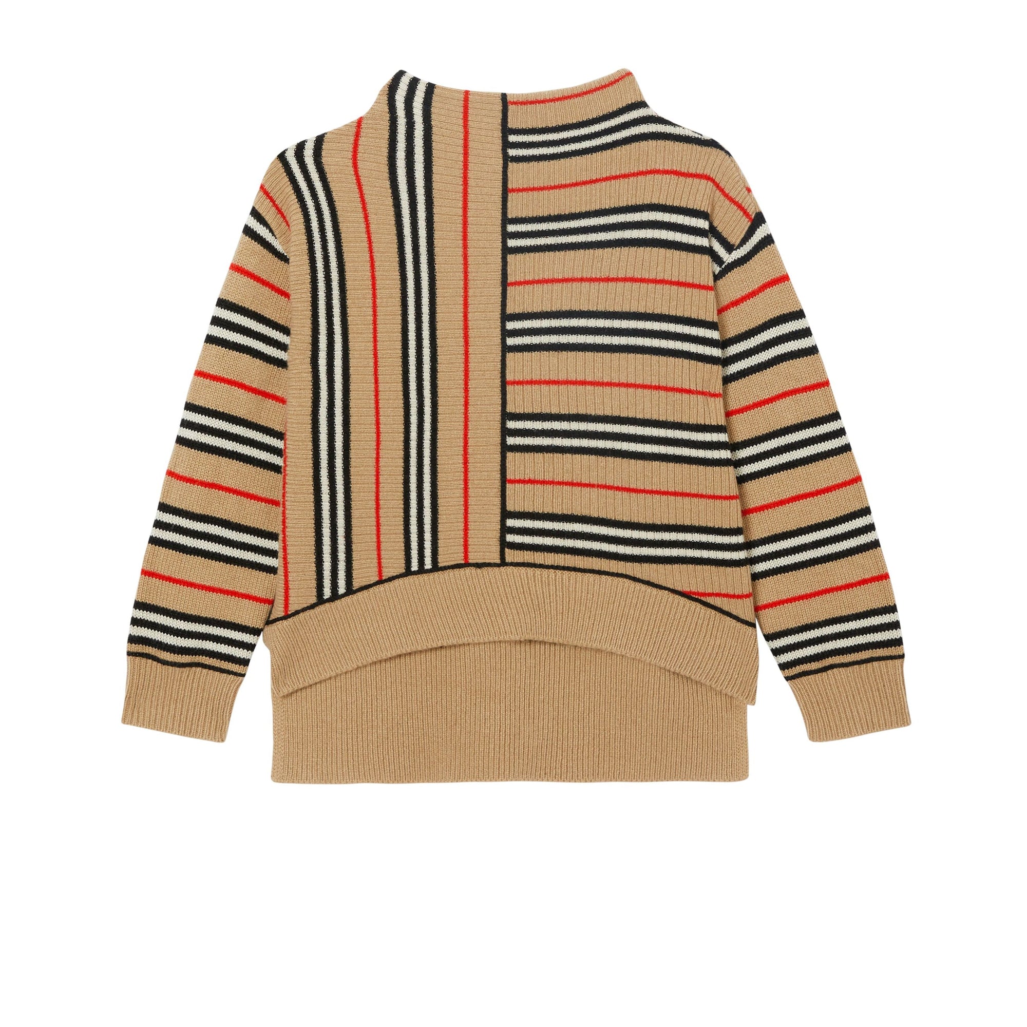 Pull en laine et cachemire à rayures iconiques - Archive Beige