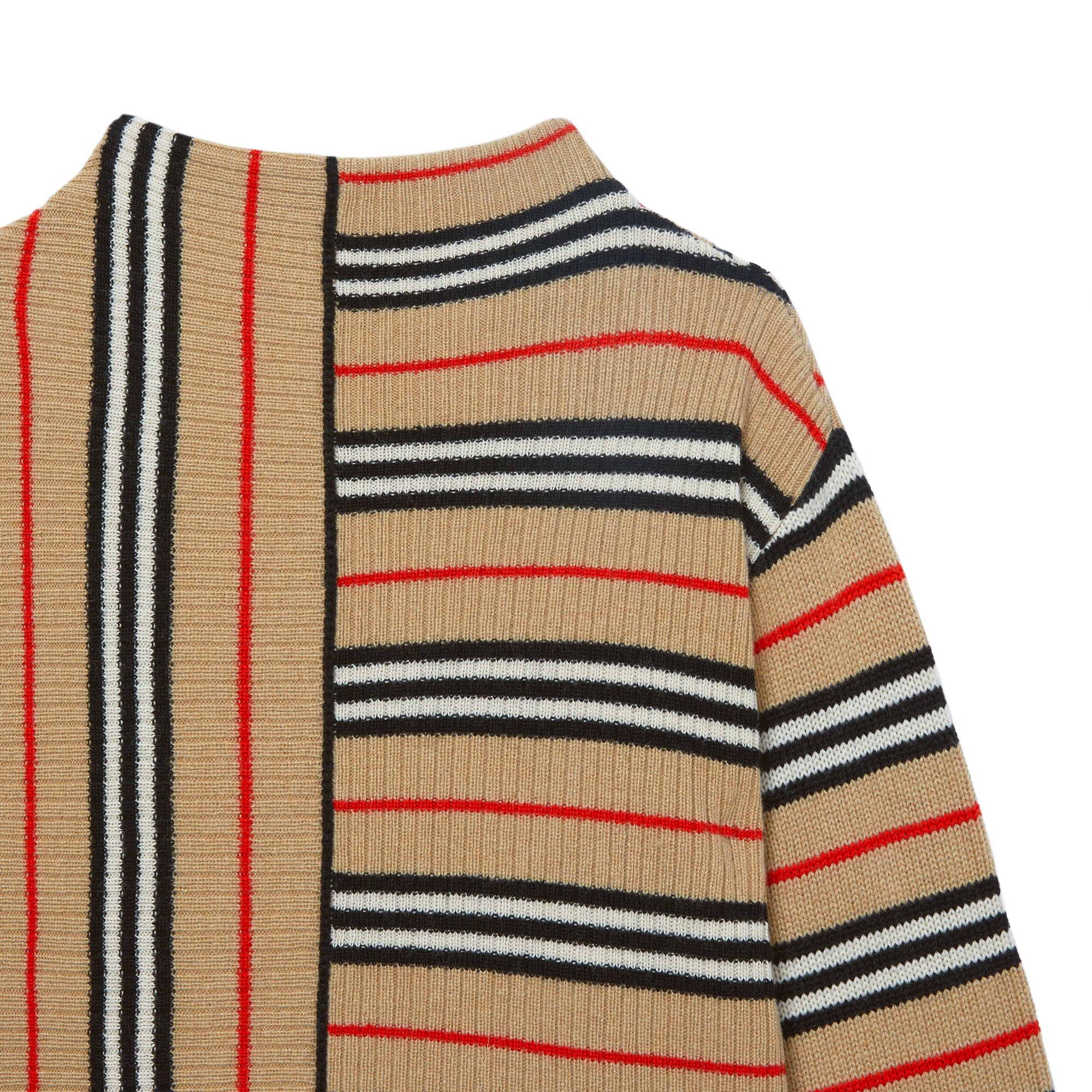 Pull en laine et cachemire à rayures iconiques - Archive Beige