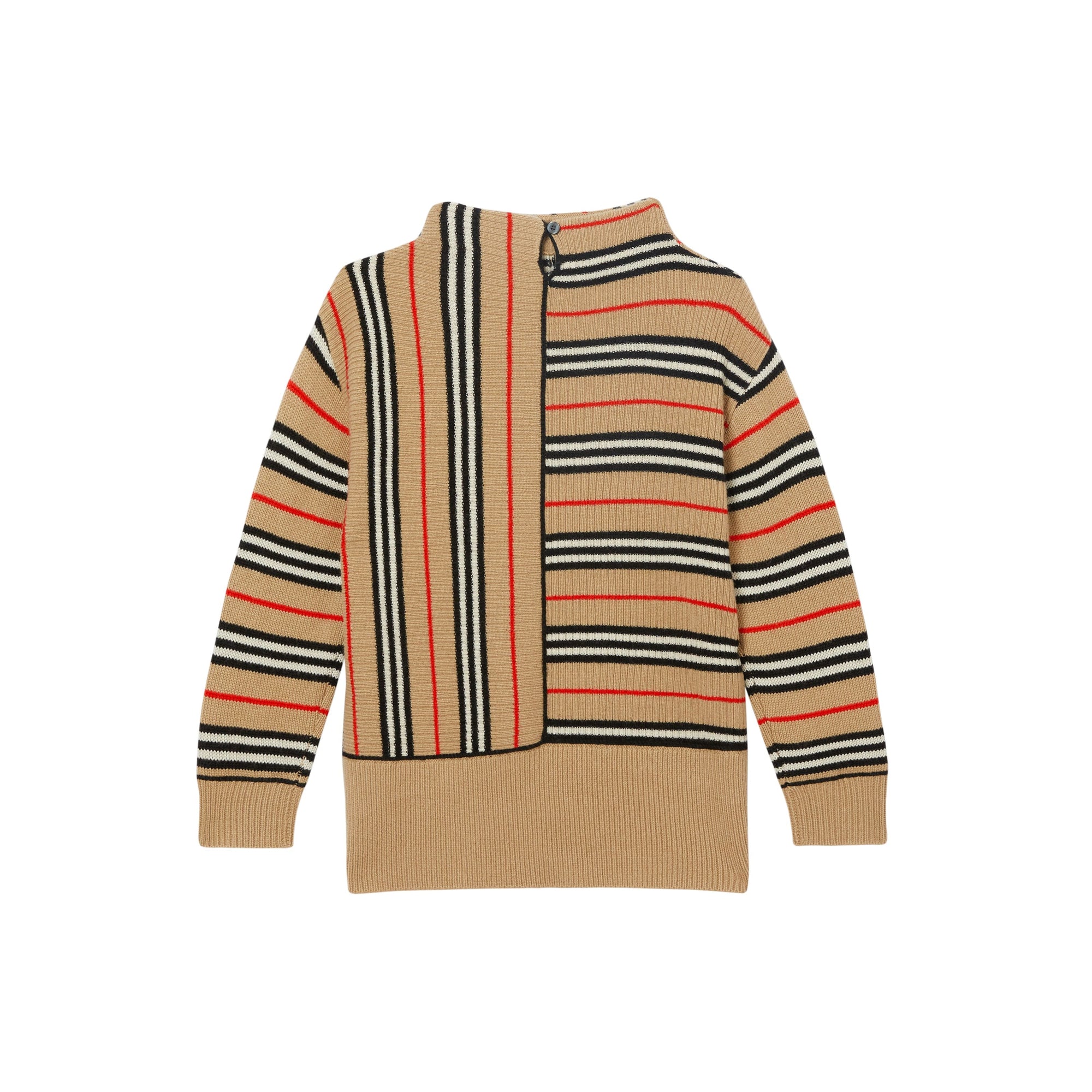 Pull en laine et cachemire à rayures iconiques - Archive Beige