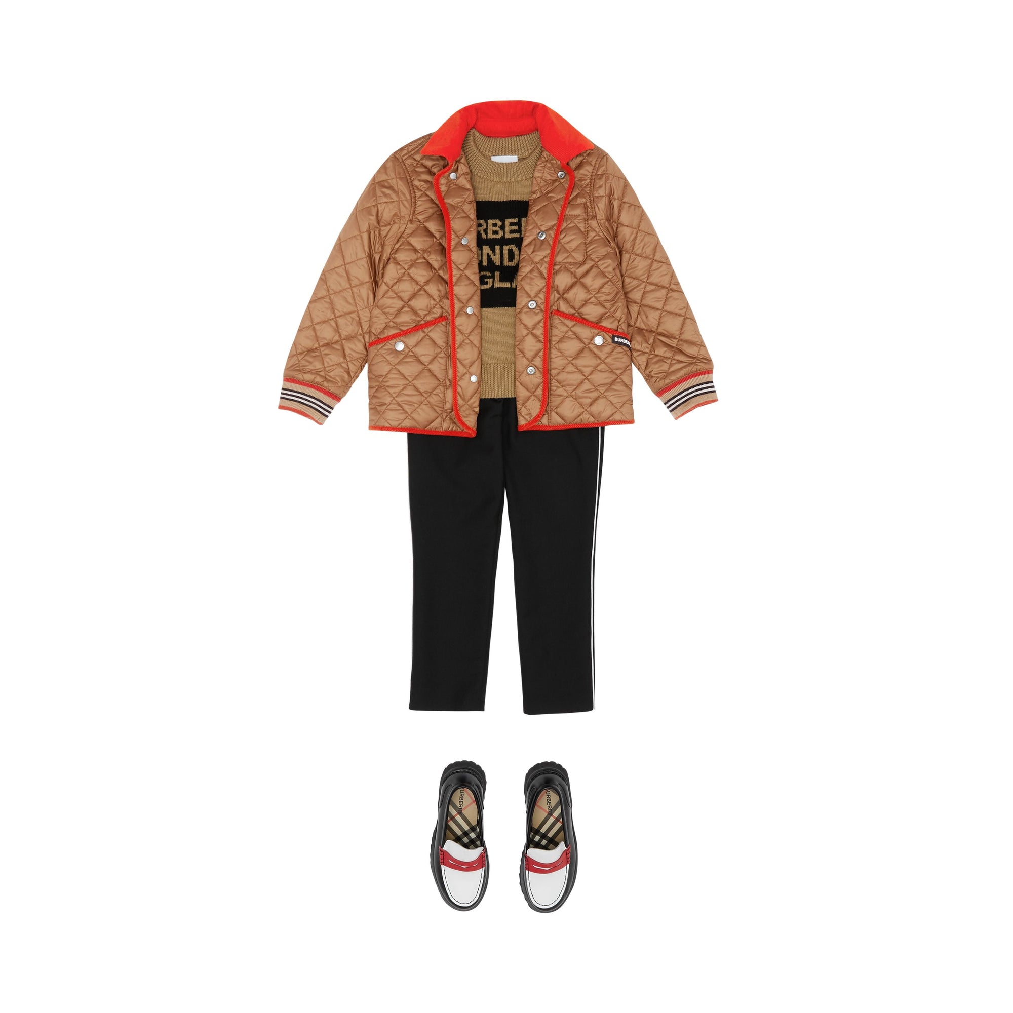 Veste légère matelassée avec rayures iconiques - Bronze