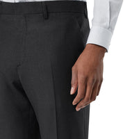 Pantalon de costume classique en flanelle de laine - Black Pattern