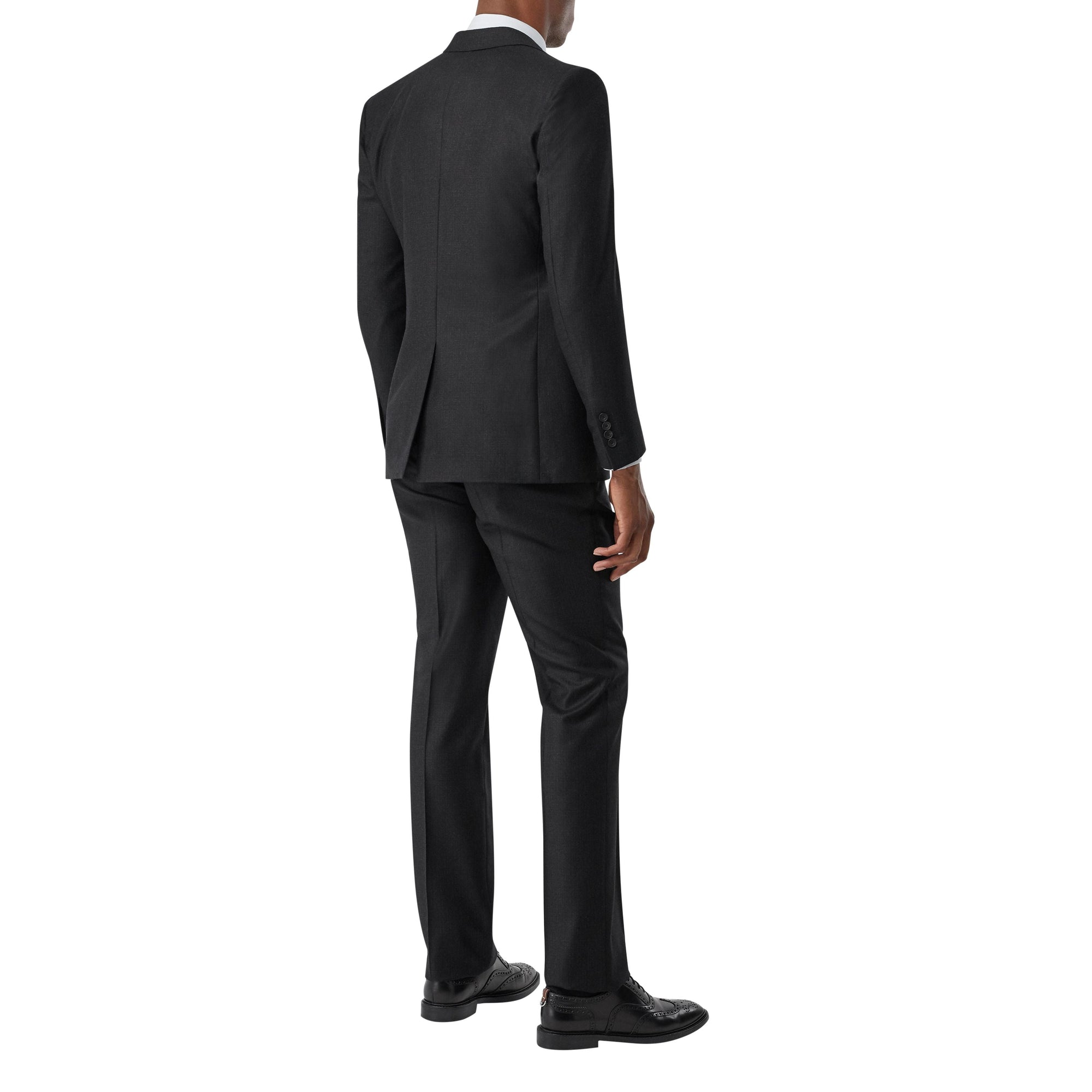 Pantalon de costume classique en flanelle de laine - Black Pattern